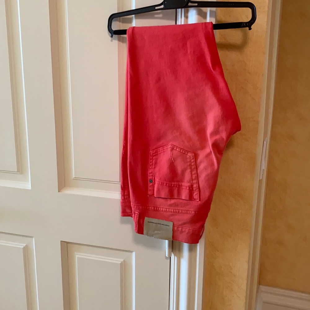 Coral red straight leg boyfriend jeans size 14/16